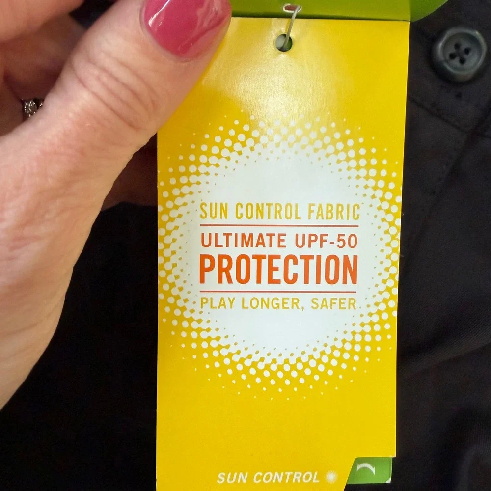 IZOD Golf Womens Black Swingflex Stretch Bermuda Shorts UPF 50 Size 2 NEW - Picture 10 of 13